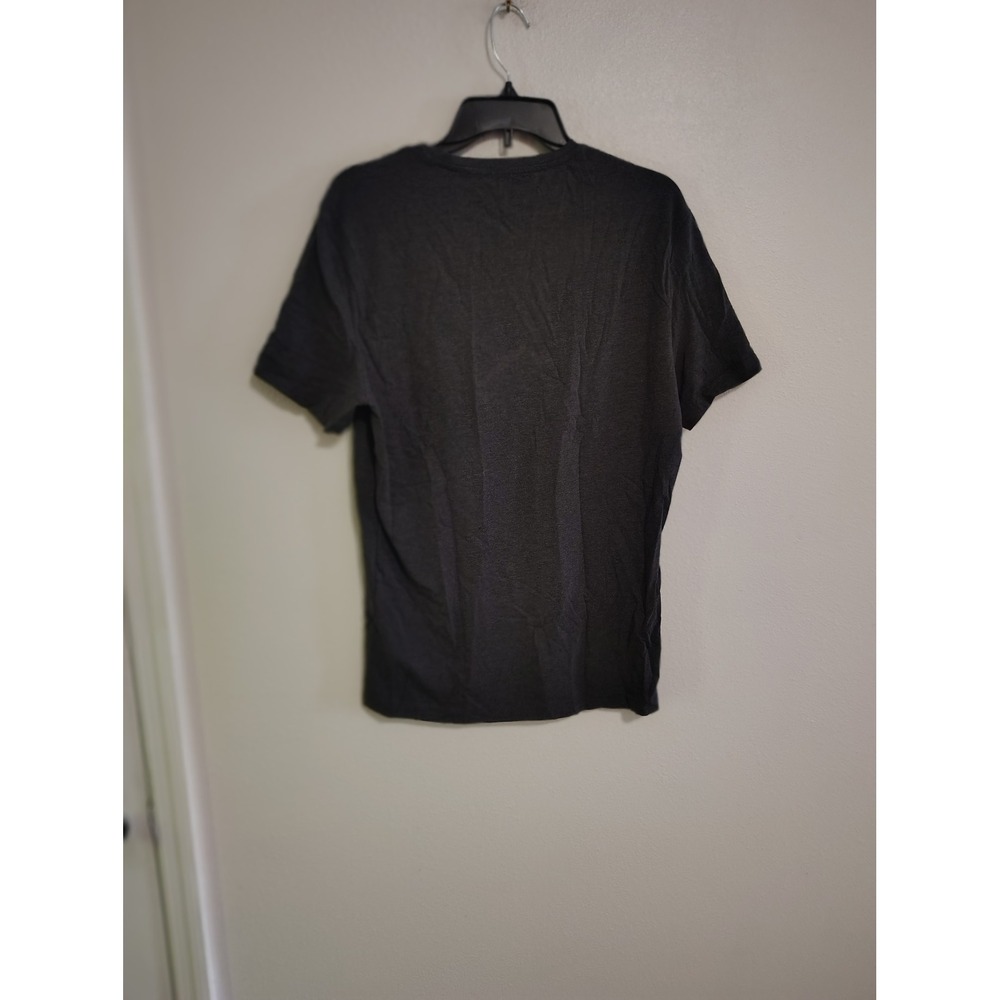 HM Mens V-Neck T-Shirt Slim Fit Charcoal Gray Heather Short Sleeve EUR L NWT - Picture 4 of 4